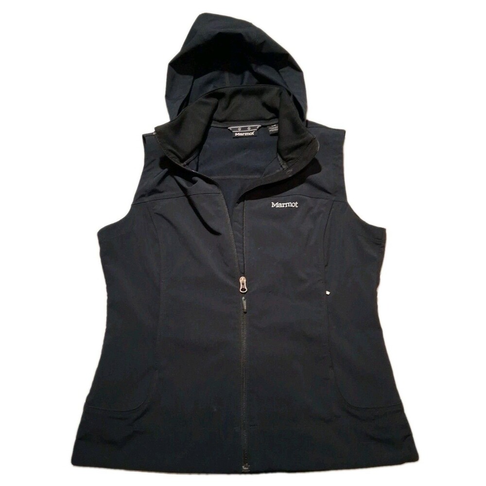 Marmot Womens Hooded Vest Large Navy Blue